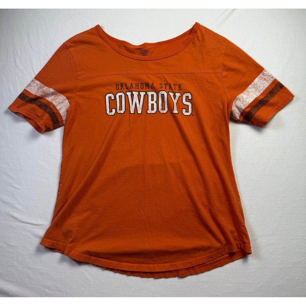 National Collegian Oklahoma State Cowboys Orange Graphic Tee Shirt Large-2643